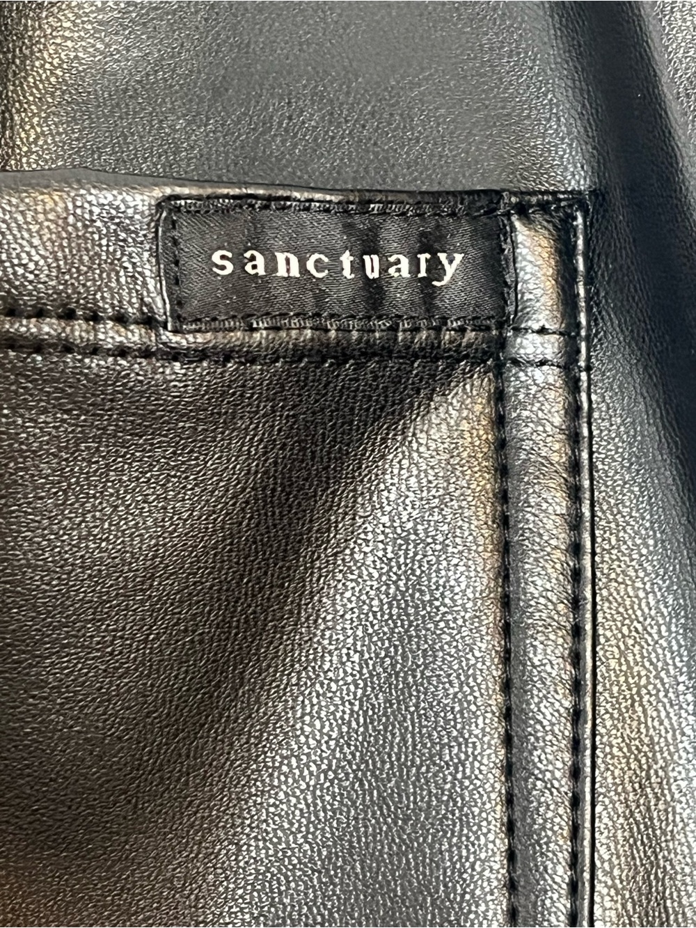 $105 Sanctuary Faux Leather Black Women’s Leggings - Picture 3 of 6
